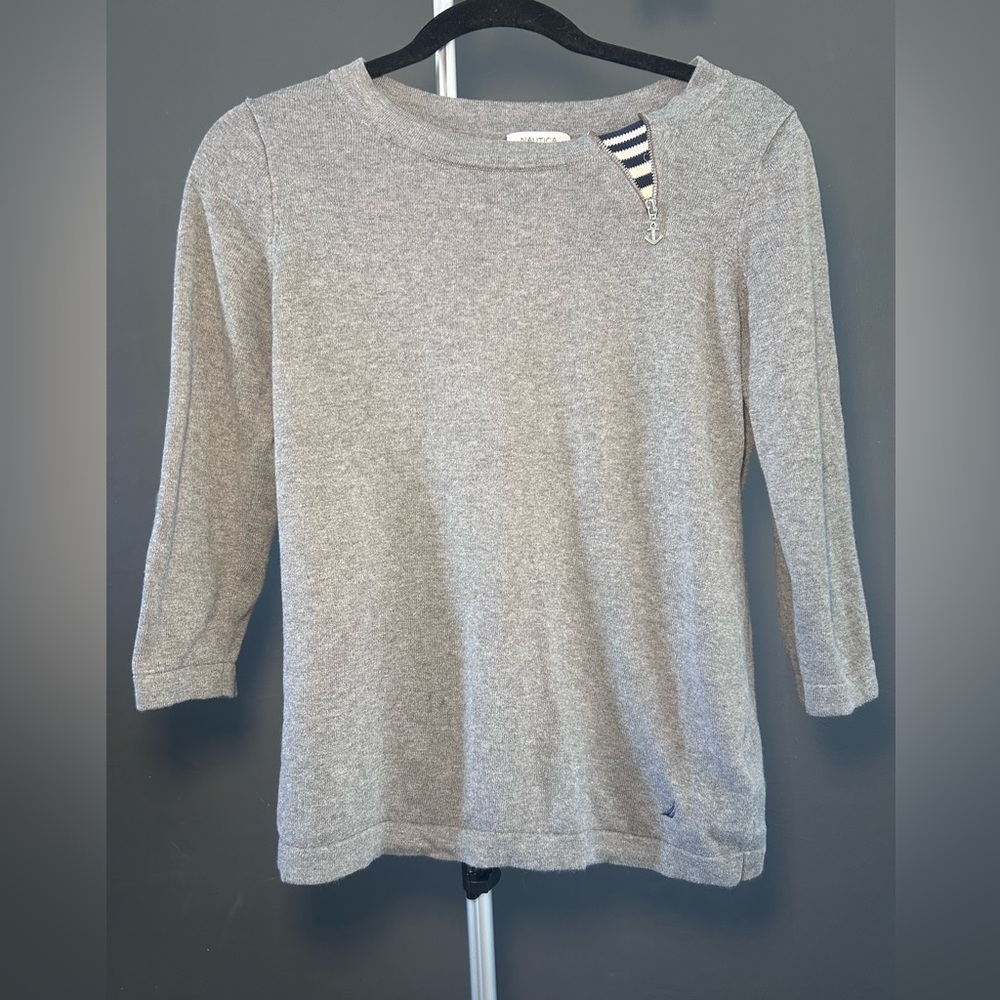 Nautica Gray Crew Neck Sweater